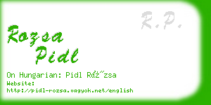 rozsa pidl business card